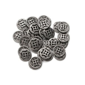 SSYSSY�������{�^����4��12.5mm���g���K�����^/�V���o�[50�Z�b�g�D����|DIY�p�i(Ancientsilver)