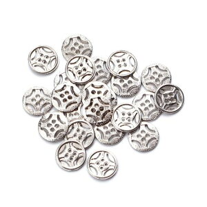 SSYSSY�������{�^����4��12.5mm���g���K�����^/�V���o�[50�Z�b�g�D����|DIY�p�i(silver)