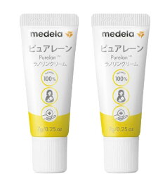 Medela (メデラ)【日本正規品】ピュアレーン 7g 授乳前に拭き取り不要 天然ラノリン100% おっぱいケア 乳頭保護クリーム 乳頭ケアクリーム medela 母乳育児【2本セット】