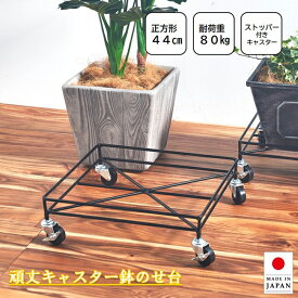 鉢台 鉢のせ台 頑丈 キャスター付き 正方形 スクエア 44cm 耐荷重80kg フラワースタンド 角型 花台 日本製 大型 植物 観葉植物 ガーデニング 店舗 お店 事務所 YMG-015 大竹産業