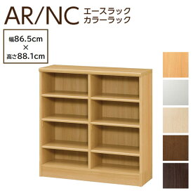 大洋 カラーラック 幅90cm 高さ90cm 日本製 オープンラック 本棚 書棚 木製 収納 カラーボックス シェルフィット AR9090 NC9090 ARNC9090