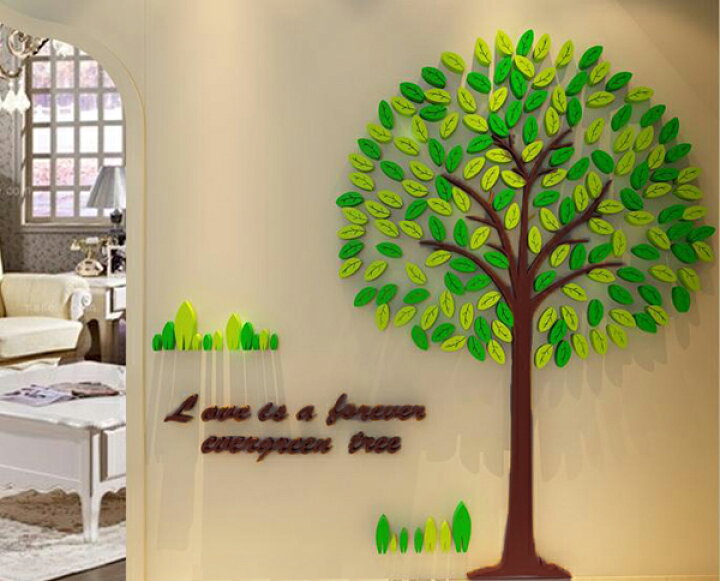 楽天市場 送料無料 ツリー 木 森林 鳥 立体 ウォールステッカー 簡単 楽しくプチリフォーム 傷隠し 3d サイズａ サイズb Online Order