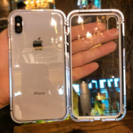 iPhone7 8/se2/se3 iPhone7splus iPhone8 iPhone8splus X 10 グリッターiPhone 7 7plus ケース 強化ガラス huawei p20 耐衝撃 クリアケース 薄型 マグネット シンプル バンパーケース アイフォン 背面ガラスケース XSmax XR 父の日ギフト