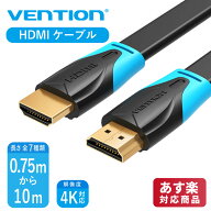 【5月15日まで♪全品ポイント2倍】VENTION 極薄 HDMIケーブル HD フラット 4K ハイスピード オス オス HD…