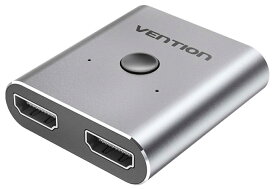 VENTION 2-Port HDMI Bi-Direction Switcher Silver HDMI コンバータ HDMIセレクター デュアルディスプレイ 変換 4K切替 高画質 金メッキ ゲーム モニター ディスプレイ PC保護 2ポートケーブル 分配器 切替