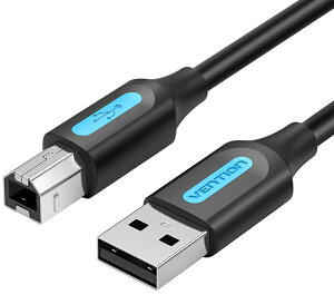 【10月27日9:59まで♪エントリーで最大6000ポイントアップ】VENTION USB 2.0 A Male to B Male ケーブル 0.5m Black PVC Type COQ 0.5m 1m 1.5m 2m 3m 5m 10m