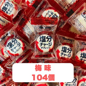【選べる6種類】塩分チャージタブレッツ 81g 4袋分 104粒入り／52粒×2袋 スポーツドリンク味・塩レモン味・梅味 熱中症対策 個包装 タブレット