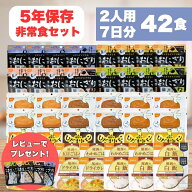 非常食セット 2人用 7日分 42食 5年保存 防災食 西尾 尾西 尾西食品 おにぎり パン アルファ米 保存食 備…
