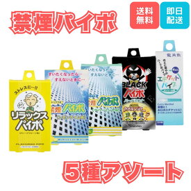 禁煙パイポ 5種セット マルマン リラックスパイポ 禁煙 グッズ プレゼント レモンライム味 グレープフルーツ味 ペパーミント味 ブラックパイポ メンソール味 禁煙グッズ 爽快 すっきり パイポ アソート 使い切りタイプ 掃除不要
