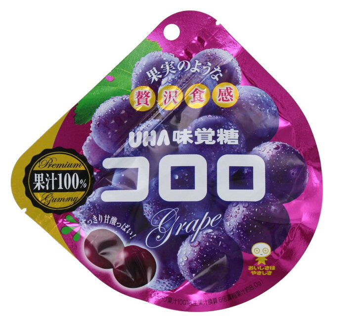 楽天市場】コロロ UHA味覚糖 グレープ 48g×6袋 お菓子 袋 グミ 葡萄 