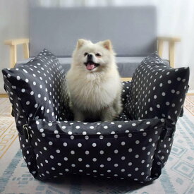 ドライブカーベッド ペットソファ ペットベット 犬ベッド カー用品 ドライブベッド ドライブボックス 車用品 車載用ソファー 飛び出し防止 車酔い防止 76*52cm 春夏秋冬 ブラック 柔らかい 車