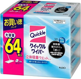 【まとめ買い】クイックルワイパー シート 16枚入×4パック