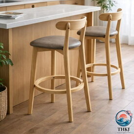 【全品2点で5%OFF】キッチン カウンターチェア 木製 背もたれ付き 座高 60cm 70cm 80cm 低め カウンター 無垢材 バーチェア キッチン チェア ハイチェア カフェ シンプル モダン 北欧 海外 天然木 ホワイト ブラック グリーン ブラウン