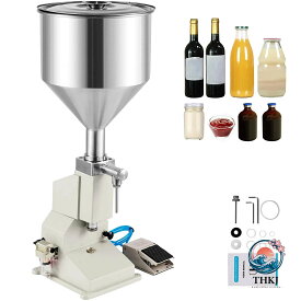 【全品2点で5%OFF】充填機 分注器 液体充填機 空気圧充填機 ペースト充填機 液体充填装置 定量小型充填機 卓上型 ステンレス ディスペンサー 手圧 酒 シャンプー ワイン 牛乳 飲料 業務用 家庭用 10-100ML