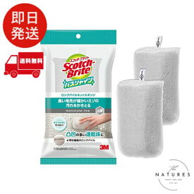 3M お風呂掃除 スポンジ 抗菌 ネット グレー 2個 スコッチブライト バスシャイン B-53K 2P A
