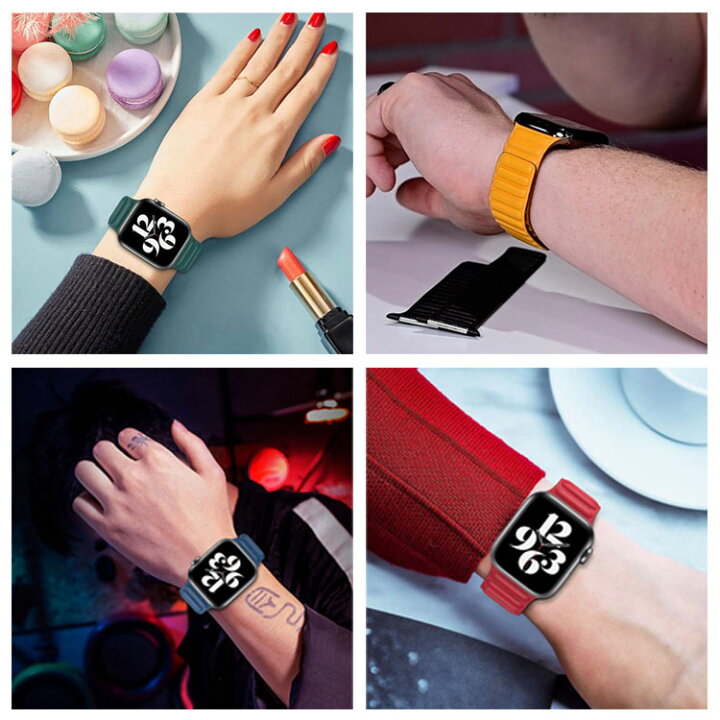 楽天市場 Apple Watch バンド 本革 アップルウォッチ バンド Series 7 41mm 45mm スマートレザーバンド マグネット 38mm 40mm 42mm 44mm Apple Watch Series 6 Se 5 4 3 2 1 替えベルト Only Queen