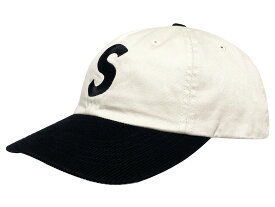 SUPREME シュプリーム キャップ 24SS 新品 ストーン 2-Tone S Logo 6-Panel cap 2 トーン エス ロゴ 6パネル キャップ STONE レザーストラップ 白黒