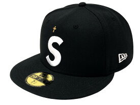 SUPREME シュプリーム ニューエラ コラボ 24SS 黒 Gold Cross S Logo New cap BLACK ゴールド クロス エス ロゴ ニューエラ キャップ ブラック