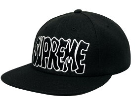 SUPREME シュプリーム 24SS 新品 黒 Creep 6-Panel Cap クリープ 6パネル キャップ BLACK ロゴ 刺繍 グラフィック