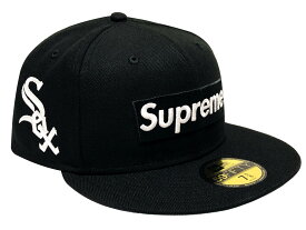 SUPREME シュプリーム ニューエラ MLB コラボ 24SS 黒 MLB Teams Box Logo New Era Box Logo cap BLACK ボックスロゴ キャップ ホワイトソックス ワッペン Chicago SOX