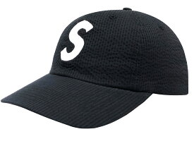 SUPREME シュプリーム キャップ 24SS 新品 黒 Seersucker S Logo 6-Panel cap シアサッカー エス ロゴ 6パネル キャップ BLACK
