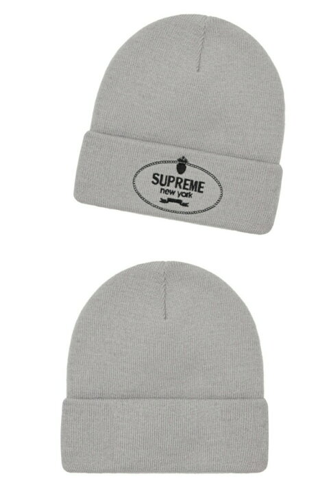 楽天市場】SUPREME シュプリーム ニット帽 24AW 新品 灰 Crest Beanie 