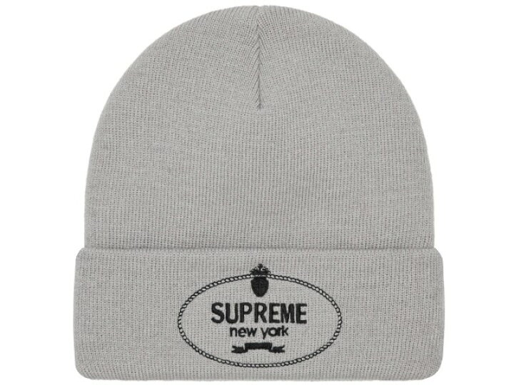 楽天市場】SUPREME シュプリーム ニット帽 24AW 新品 灰 Crest Beanie 