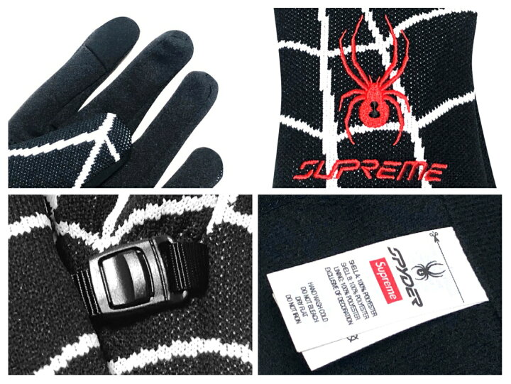 楽天市場】シュプリーム 手袋 SUPREME 24AW 新品 黒 Supreme x Spyder  