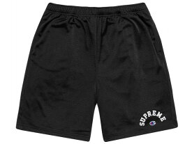 SUPREME シュプリーム チャンピオン コラボ 24SS 新品 黒 Champion Mesh Short メッシュ ショーツ ブラック ハーフパンツ BLACK