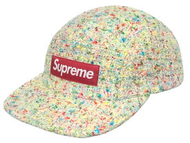 SUPREME シュプリーム キャップ 26SS 新品 マルチカラー Boucle Camp Cap MULTICOLOR ブークレ キャンプ キャップ ボックスロゴ ホワイト レザーストラップ