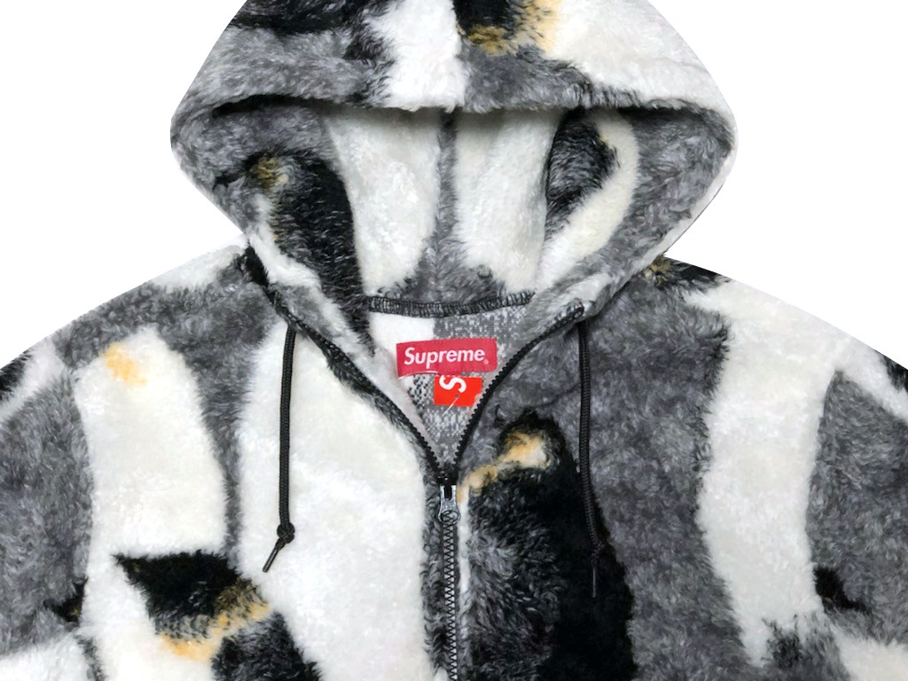 SUPREME シュプリーム 20AW 新品 黒 Penguins Hooded BLACK 人気ブランドの新作 ペンギン Fleece Jacket 人気ブレゼント フリース フーデッド ジャケット