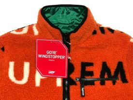 SUPREME シュプリーム ジャケット 18AW 新品 Reversible Logo Fleece Jacket オレンジ リバーシブル フリース Orange