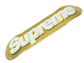 SUPREME シュプリーム 22SS 新品 Bling Box Logo Skateboard Smurfs ブリングロゴ ボックスロゴ スケートボード スケボー デッキ GOLD ゴールド