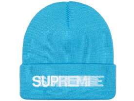 SUPREME シュプリーム ニット帽 23SS 新品 ブルー Motion Logo Beanie モーションロゴ ビーニー 折り返し Bright Blue
