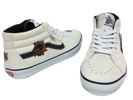 シュプリーム スニーカー SUPREME VANS ヴァンズ 25SS 新品 白 Nate Lowman Skate Grosso Mid Natural スケート グロッソ ミッド バンズ ネイト ロウマン バレットホール/ナチュラル 日本限定
