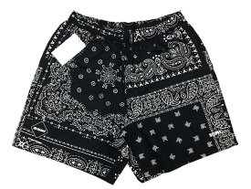 SOPHNET. ソフ F.C.Real Bristol エフシーレアルブリストル 21SS 新品 ペイズリー NYLON EASY SHORTS ショート パンツ 半ズボン バンダナ柄 ブラック BLACK
