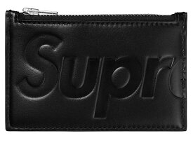SUPREME シュプリーム 25SS 新品 黒 Supreme Leather Zip Card Holder BLACK シュプリーム レザー ジップ カード ホルダー ブラック イタリア製 カードケース 小銭入れ 財布