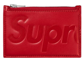 SUPREME シュプリーム 25SS 新品 赤 Supreme Leather Zip Card Holder Red シュプリーム レザー ジップ カード ホルダー レッド イタリア製 カードケース 小銭入れ 財布