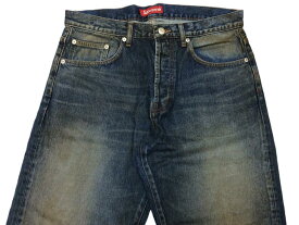 SUPREME シュプリーム 25SS 新品 ブルー Supreme Distressed Loose Fit Selvedge Jean Washed Indigo ディストレスト ルーズ フィット セルビッジ ジーンズ ウォッシュド インディゴ 色落ち ウォッシュ 加工 デニム ボタンフライ ジーパン Gパン