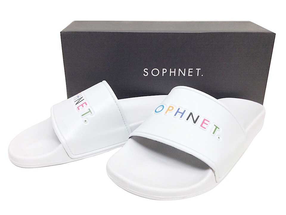 生産停止 SOPHNET. ソフネット 16SS 新品 白 ロゴ サンダル CONTEMPORARY LOGO SANDAL シャワー スライド  WHITE：ONLY ONE STYLE 商品の状態が良い