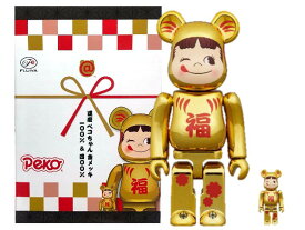 BE@RBRICK × 達磨 ペコちゃん 金メッキ ベアブリック 100% & 400% 24AW 新品 MEDICOM TOY Daruma Peko-chan gold plated 100% & 400% 2体セット メディコムトイ FUJIYA 不二家