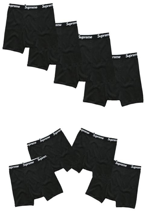 SUPREME シュプリーム ヘインズ 新品 黒　ボクサーパンツ　Hanes Boxer Briefs (4 Pack)　下着　アンダーウェアー  4枚パック BLACK | ONLY ONE STYLE