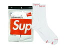 SUPREME シュプリーム ヘインズ 新品 白 靴下 ソックス Hanes Crew Socks 4足パック WHITE ロゴ