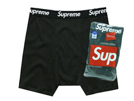 SUPREME シュプリーム ヘインズ 新品 黒　ボクサーパンツ　Hanes Boxer Briefs (4 Pack)　下着　アンダーウェアー 4枚パック BLACK