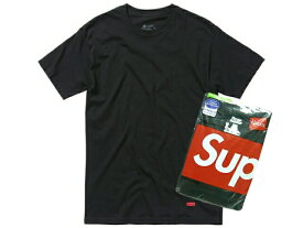 SUPREME シュプリーム　ヘインズ 新品 黒　Hanes Tagless　Tees (3 Pack) Tシャツ　アンダーウェアー 3枚パック BLACK