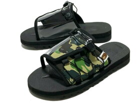 A BATHING APE ア　ベイシング　エイプ　スイコック　コラボ　新品 19SS レディース　サンダル　SUICOKE DAO　GREEN　ダオ　グリーン