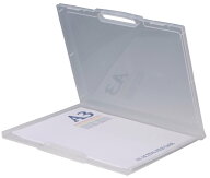 書類ケース A3 ファイルケース 収納ケース クリア 透明 書類整理 整理整頓 収納ボックス プラスチック 大…