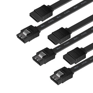 SATA�P�[�u�� �X�g���[�g�^ 45cm 3�{�Z�b�g 6Gbps�Ή� ���b�`�t�� SSD HDD ���� �u���b�N