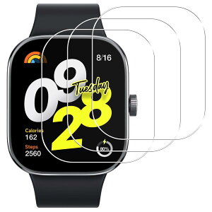 �X�}�[�g�E�H�b�`�ی�t�B���� 3���Z�b�g Redmi Watch4�Ή� ��ʕی�V�[�g 3D�S�ʕی� �t���ی�J�o�[ �����K���X�t�B���� �Y�f�@�� �ϏՌ� �����ߗ� �����x �w��h�~ �C�A�[��