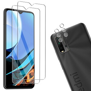 �t���ی�t�B���� �����Y�ی�t�B���� �Z�b�g Redmi 9T �Ή� �����K���X �S�ʕی� 2���g �ϏՌ� �ɔ� �C�A�[�� �w��h�~ 4���Z�b�g